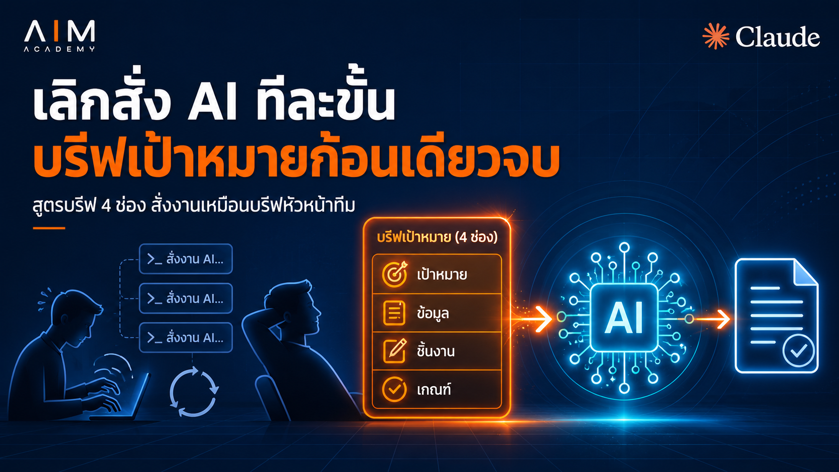 คนนั่งหน้าคอมพิวเตอร์ส่งคำสั่ง AI แบบครั้งเดียวจบ ไม่ต้องสั่งทีละขั้น