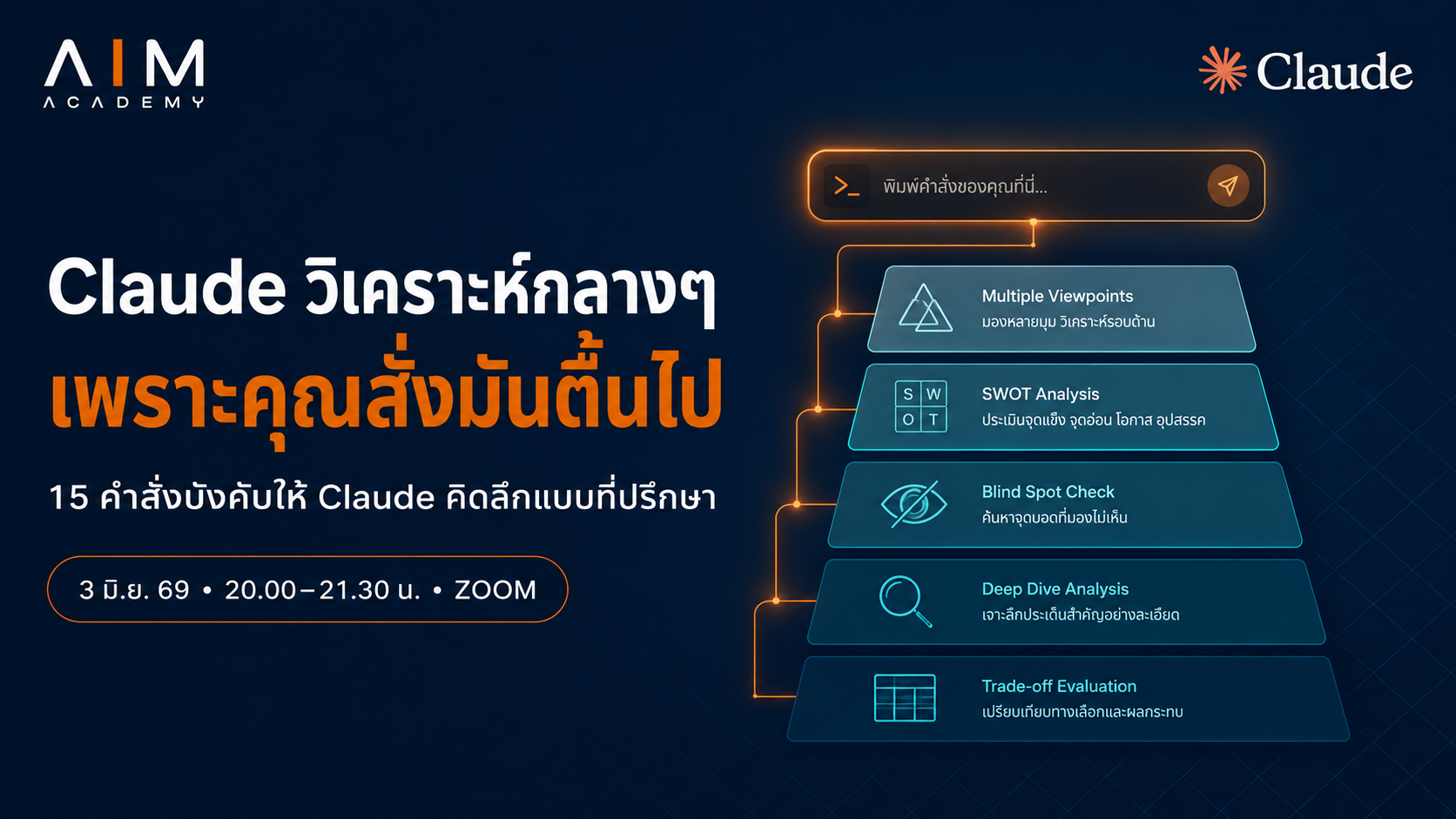 อัพเกรด Claude ของคุณ ให้เป็นนักวิเคราะห์ระดับเทพ แค่เปลี่ยนวิธีสั่ง มาลองใช้ 15 Prompt วิเคราะห์ขั้นเทพ