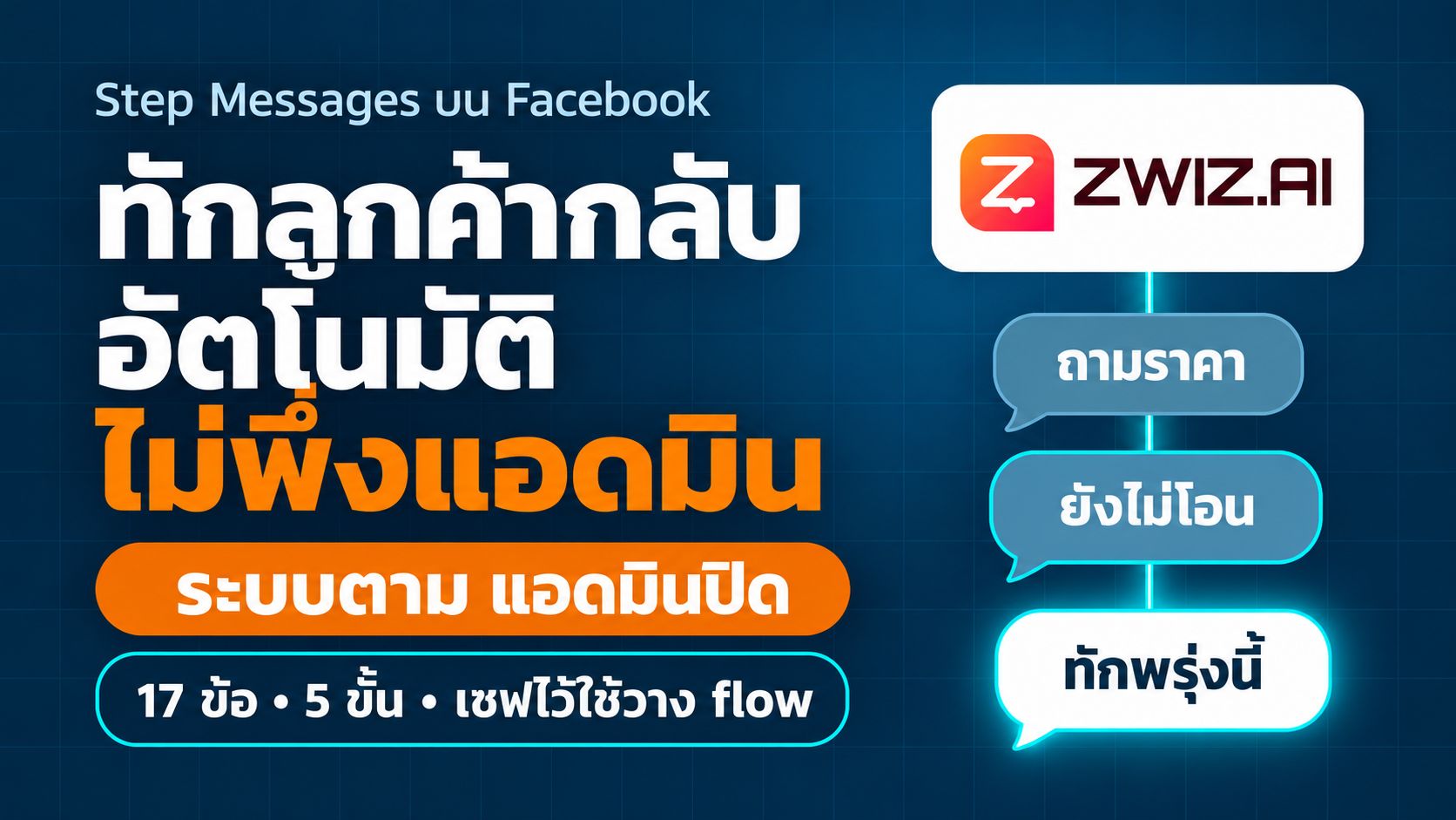 ทักลูกค้ากลับอัตโนมัติ ทำยอดฟรีจากกองแชทเดิมบน Facebook